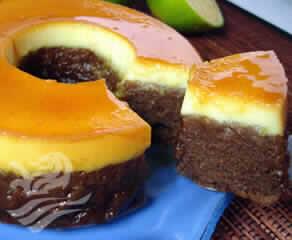 Pudim Cake De Laranja Com Chocolate